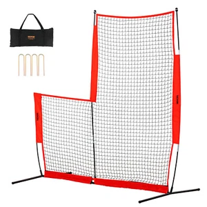 VEVOR L Screen Baseball Pitching Net for Batting Cage Softball Screen 7x7ft - Picture 1 of 12