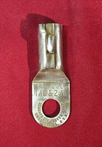 Bernard RE-L22 Brass Hammer On Cable End Terminals Lug 1/0 & 2/0 - NEW - Picture 1 of 3