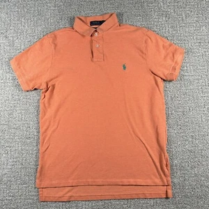 Polo Ralph Lauren Shirt Large L Orange Custom Fit Short Sleeve Logo Mens - Picture 1 of 14