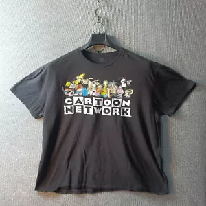 Camicia CN Cartoon Network da uomo XXL nera stampa grafica logo testo - Foto 1 di 13
