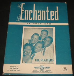 PLATTERS AUSSIE SHEET MUSIC - ENCHANTED - 1950s POP - Picture 1 of 1