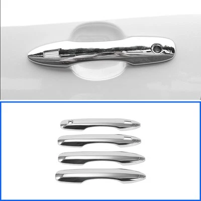 Para 2018-2025 Toyota Camry Chrome maçaneta de porta de carro guarnições de tampa de tira com chave - Imagem 1 de 4