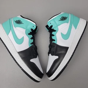 Nike Air Jordan 1 Mid Tropical Twist Igloo Black (554725-132) Jugend Größe 5 - Bild 1 von 10
