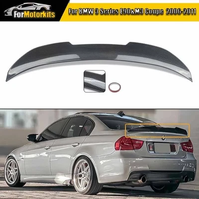 FITS BMW E90 3 SERIES 328I 335I 06-11 REAR SPOILER TRUNK CARBON FIBER PSM STYLE Foto 1 de 4