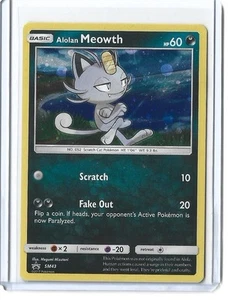 Pokemon Alolan Meowth Sol y Luna Estrella Negra Promo Holo SM43 (MP) - Imagen 1 de 2