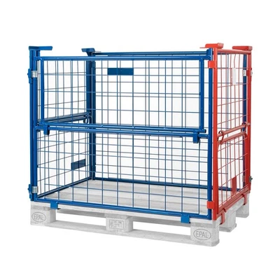 12x Gitterbox Lagerbox Aufsatzrahmen Europaletten-Aufsatz Stapelbar - Bild 1 von 4