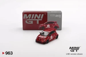 Mini GT MGT00963LHD LB-WORKS x Abas Works ABARTH 595 Red Die Cast 1/64 - Foto 1 di 3