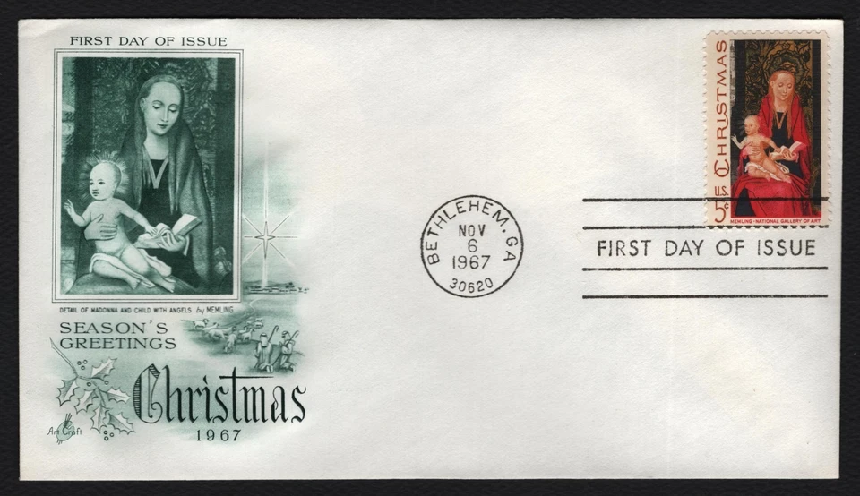 #1336 5c Madonna and Child, Art Craft-Addressed FDC **ANY 5=FREE SHIPPING** - Image 1 of 1