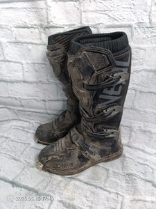 Botas de motocross O'Neal Element talla 8 EE. UU. / 41 UE negras usadas (s7) - Imagen 1 de 10