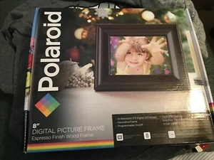 Polaroid 8" Digital Picture Frame PDF-800EB Espresso Finish Wood Frame - NIB - Picture 1 of 1