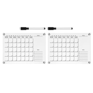 2 Sets Acrylic Memo Board Transparent Acrylic Board Message Note Board for Home - Picture 1 of 12