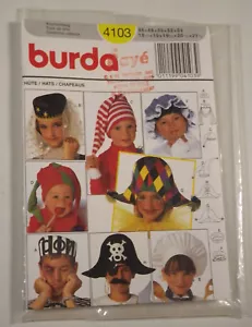 Burda-4103 Halloween Hats Sewing Pattern Head Size 18½-19-19¾-20½-21¼ Cut - Picture 1 of 2