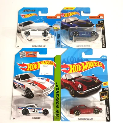 Hot Wheels Bundle Datsun 240Z Set Of 4 Cars FuguZ Datsun Racing 2013 To 2017 - image 1 of 4