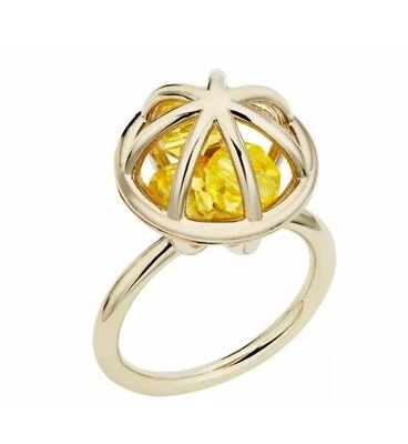 NUEVO EN CAJA $249 Anillo Esfera Atelier Swarovski Mary Katrantzou Amarillo Talla Euro 58 EE. UU. 8 L Foto 1 de 3