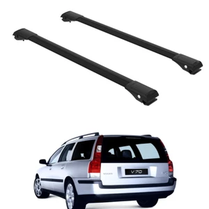 Roof Rack Cross Bars to Volvo V70 Wagon/Estate 2000-2007 Black Set 2 Pcs - Bild 1 von 20