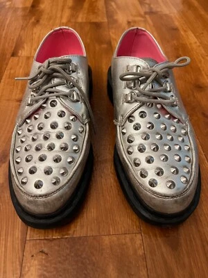 Dr Martens Vintage AirWair Erin Silver Stud Creepers Shoes Women US Sz 10 - Image 1 of 4
