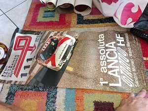 LOCANDINA ORIGINALE LANCIA STRATOS HF 1.CLASSIFICATA TOUR DE FRANCE MUNARI - Picture 1 of 1