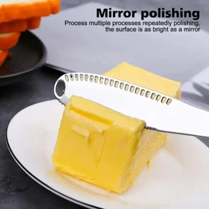 3-in-1 Stainless Steel Butter Knife - Spreader, Curler, Cutter Kitchen Tool - Picture 1 of 25