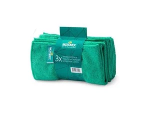 MOTOREX paño de microfibra paño de pulido paño seco 40x40cm 3 piezas en juego verde 40x40cm - Imagen 1 de 2