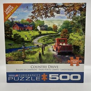 Eurographics Puzzle 500 Pieces Jigsaw “Country Drive” 19 1/4"x26 5/8" COMPLETE