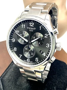 Orologio Tissot Uomo Quarzo Svizzero 45mm Cronografo Quadrante Nero Data T1166171105701 - Foto 1 di 14