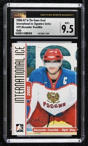 2006 In the Game-Used International Ice Signature Series Gold /10 Alex Ovechkin