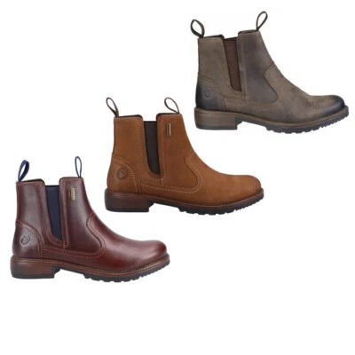Womens Cotswold Laverton Leather Chelsea Dealer Ankle Boots Waterproof UK3-8