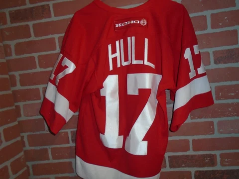 DETROIT RED WINGS VINTAGE BRETT HULL JERSEY ADULT SMALL BY KOHO Cover