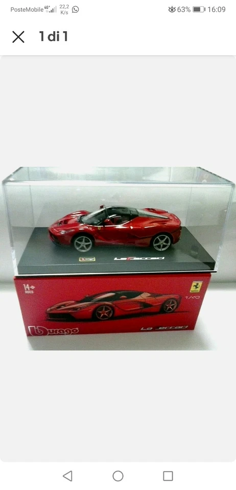 BURAGO SIGNATURE SERIES 1:43 AUTO DIE CAST FERRARI LA FERRARI ROSSO 18-36902 - Immagine 1 di 1