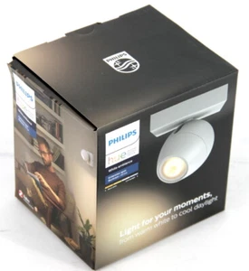 Philips Hue White Ambiance Buckram Bluetooth Spot mit Dimmschalter weiss - Afbeelding 1 van 3