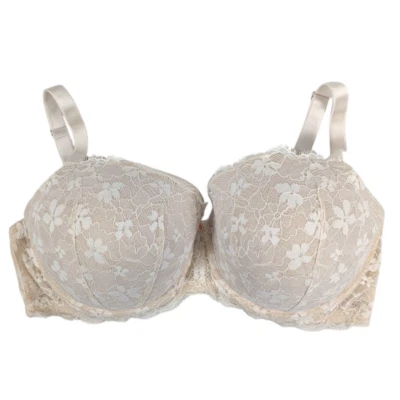 Victoria's Secret Dream Angels Lined Demi Bra Women Size 38DDD White Floral Lace - Imagem 1 de 4
