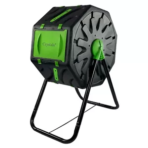 65L Garden Compost Bin, Barrel Rotating Composter with Plastic Legs and Air Hole - Picture 1 of 6