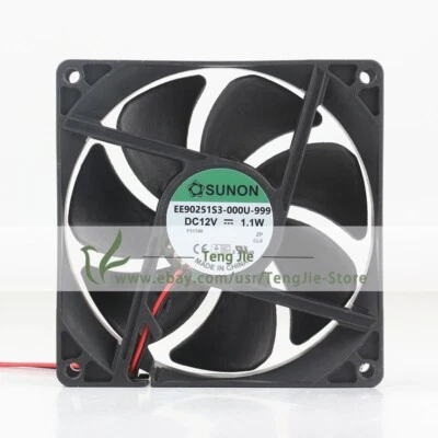 Sunon EE90251S3-000U-999 DC12V 0.09A 1.1W 9025 2-Wire Axial Original Cooling Fan - Image 1 of 4