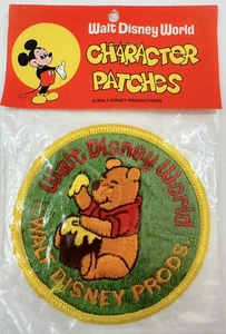 Vintage Disneyana Walt Disney Disneyland Character Patches Winnie the Pooh 3”NEW - Bild 1 von 5