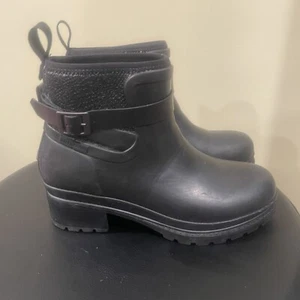 Muck Company Boots Womens 7 Black Original Liberty Platform Chelsea Zip Bootie - Picture 1 of 8