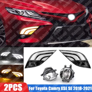 For Toyota Camry SE/XSE 2018+ LED Daytime Running Lights DRL + Fog Lamp Assembly - Picture 1 of 12