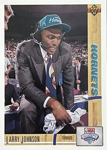 1991-92 Upper Deck Rookie RC LARRY JOHNSON Charlotte Hornets - Bild 1 von 2