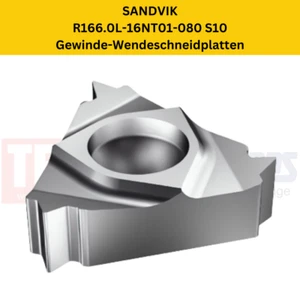 10 x Placas de corte roscadas reversibles SANDVIK R166.0L-16NT01-080 S10 - Imagen 1 de 1