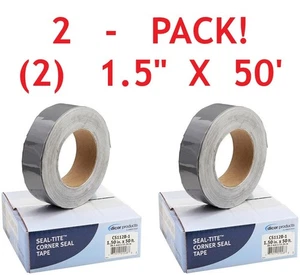 NIB! (2) Dicor Products CS112B-1 Seal-Tite Corner Seal Tape 1.5 " x  50' - Imagen 1 de 4