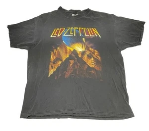 Vintage Led Zeppelin Men XL 1987 Double Sided Concert Tour Band T Shirt Trashed - Picture 1 of 15