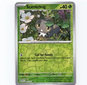 Scatterbug Reverse Holo Common SV08: Surging Sparks 005/191 NM Pokemon - Picture 1 of 2