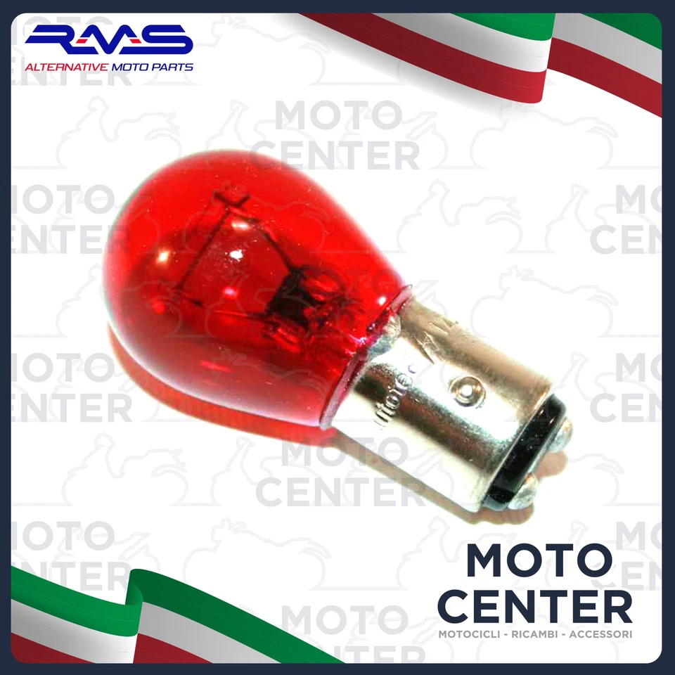 LAMPADA ROSSA BAY15D STOP POSTERIORE 12 V. - 5/21W. VETRI POSTERIORI TRASPARENTI - Immagine 1 di 1