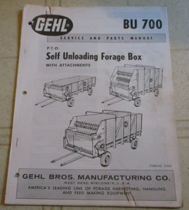 Gehl BU700 BU 700 Futterkasten Teilekatalog Handbuch - Bild 1 von 2