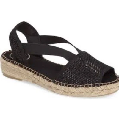$120 Toni Pons Negro Estel Alpargata Slingback Plataforma Sandalia Talla EU37/US 6.5 USADO EN EXCELENTE ESTADO Foto 1 de 4