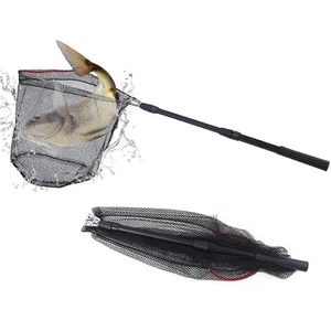 Triangle Floating Fishing Net Fishing Landing Net with Telescopic Pole Handle... - Picture 1 of 7