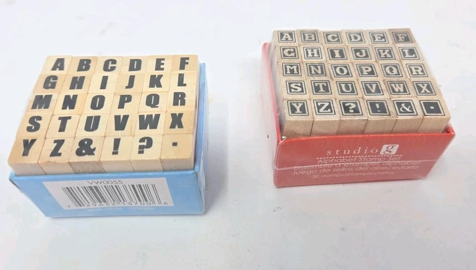 Studio G 2 упаковки 30 шт. мини верхний регистр алфавит набор марок засечки и San засечки - Изображение 1 из 4