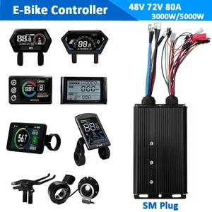 E-Bike 48V 72V 80A 3000W/5000W Sinus Controller + LCD-Display Farbbildschirm Set - Bild 1 von 35