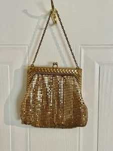 Bolso de mano vintage de malla dorada de Whiting & Davis para mujer - Imagen 1 de 6