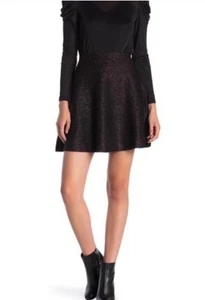 Vero Moda Minirock metallic A-Linie ausgestellt schwarz bunt Größe Small - Bild 1 von 7