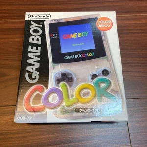 Nintendo Game Boy Color Clear GBC Console Authentic Japan Tested Working Retro - Picture 1 of 20